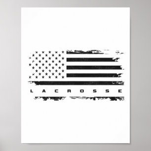 Amerikaanse Vlag Lacrosse Kleding - Lacrosse 1 Poster