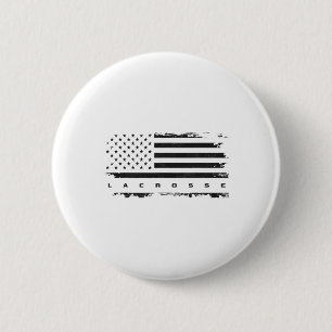 Amerikaanse Vlag Lacrosse Kleding - Lacrosse 1 Ronde Button 5,7 Cm