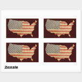 Amerikaanse vlag & land Stickers (Vel)