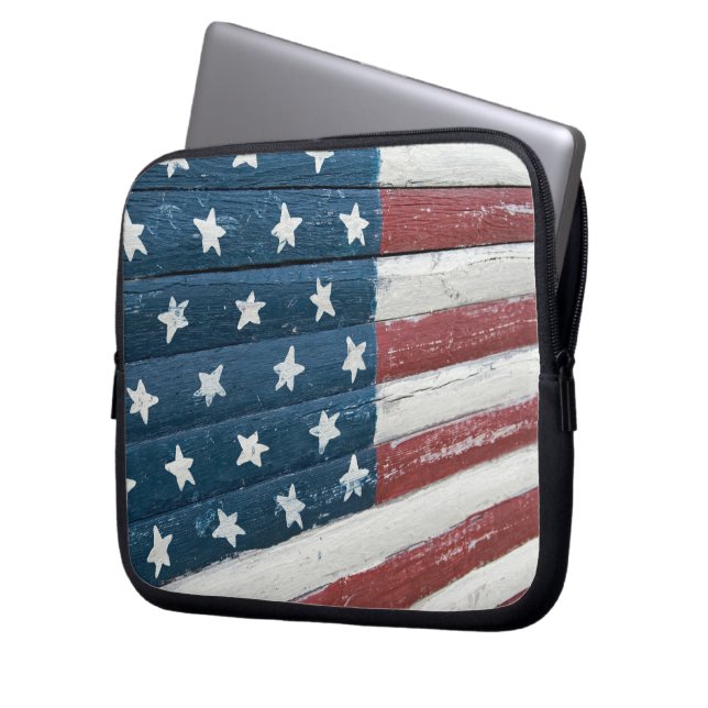 Amerikaanse vlag laptop sleeve (Voorkant Links)