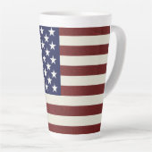 Amerikaanse vlag latte mok (Rechterhoek)
