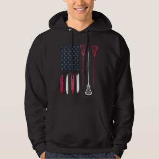 Amerikaanse vlag LAX USA Lacrosse Hoodie