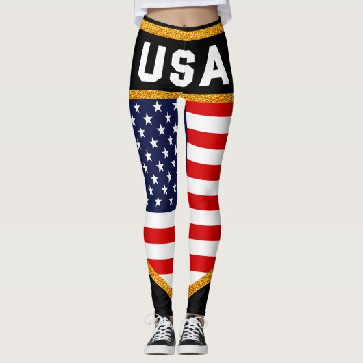 Amerikaanse vlag leggings (Voorkant)