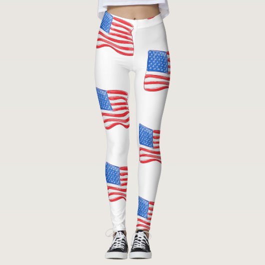 Amerikaanse vlag leggings (Voorkant)