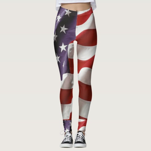 Amerikaanse vlag Leggins Leggings (Voorkant)