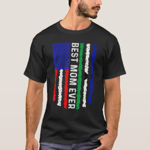 Amerikaanse Vlag Lesotho Vlag Beste Moeder Ooit Fa T-shirt