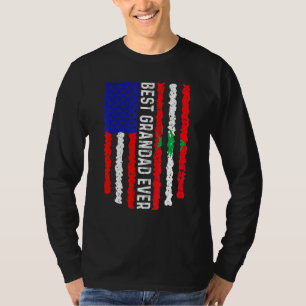 Amerikaanse vlag Libanese vlag Beste grootvader oo T-shirt