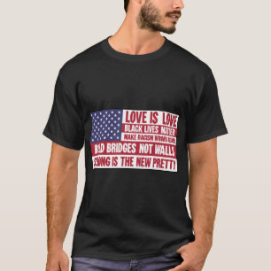Amerikaanse Vlag Liberale Activist linkervleugel T-shirt