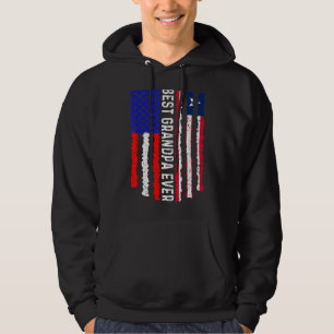 Amerikaanse vlag Liberia vlag Beste opa ooit Famil Hoodie