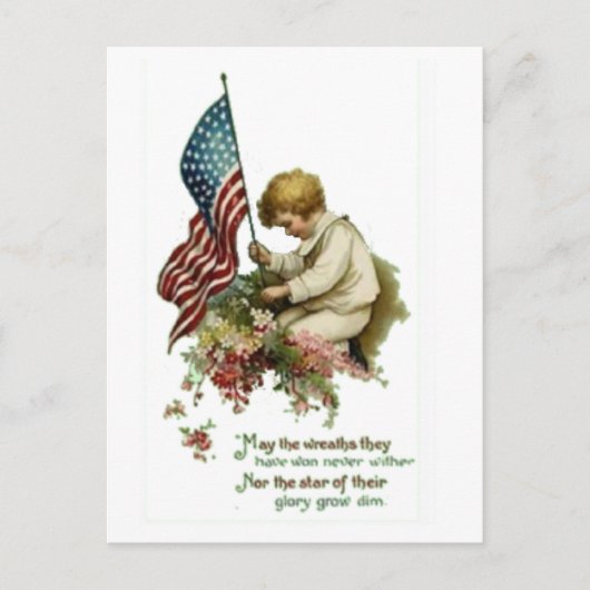Amerikaanse vlag Little Boy Briefkaart (Voorkant)