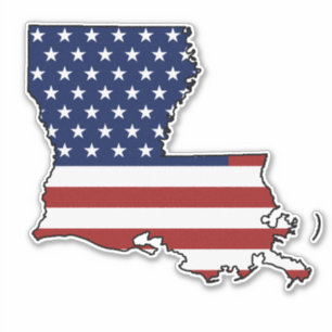 Amerikaanse vlag Louisiana Sticker