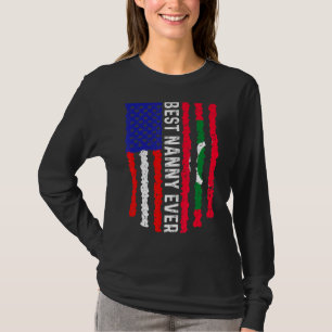 Amerikaanse vlag Malediven vlag beste nanny ooit f T-shirt