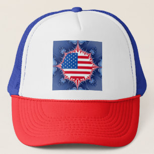 Amerikaanse vlag Mandelbrot Trucker Pet