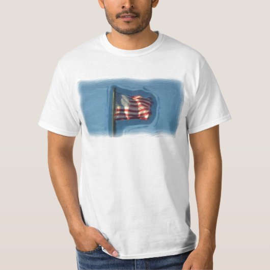 Amerikaanse vlag mannen shirt (Voorkant)