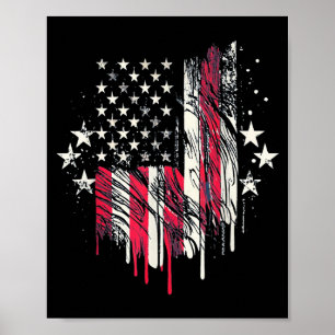 Amerikaanse Vlag Mannen USA Peuter Amerikaanse Vla Poster