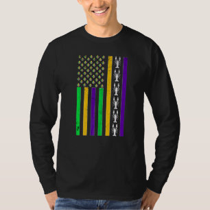 Amerikaanse vlag Mardi Gras Crawfish Unique M T-shirt