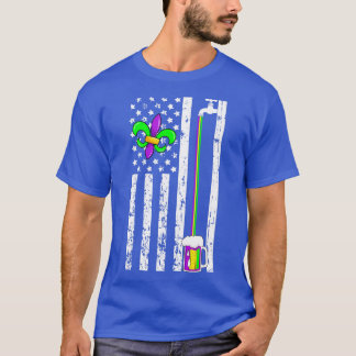 Amerikaanse vlag Mardi Gras Parade Masquerade Part T-shirt