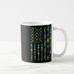 Amerikaanse Vlag Mardi Gras Shirten Mannen Vrouwen Koffiemok