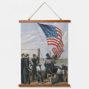 Amerikaanse Vlag Marine Schilderkunst Hangend Wandkleed