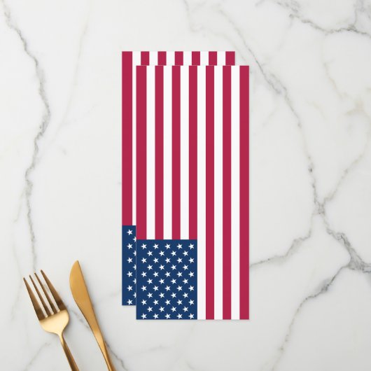 Amerikaanse vlag menu (Voorkant / Achterkant in situ)