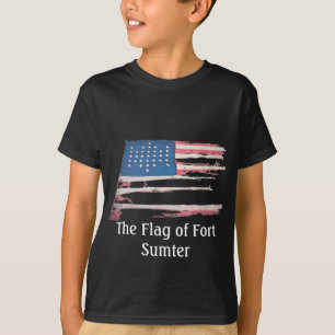 Amerikaanse vlag met 33 sterren - Fort Sumter T-shirt