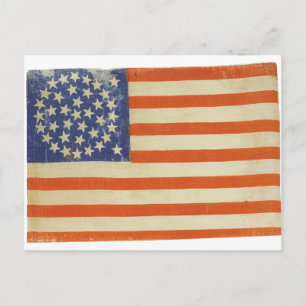 Amerikaanse vlag met 38 sterren briefkaart