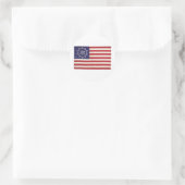 Amerikaanse vlag met 48 sterren kruiper ronde sticker (Tas)