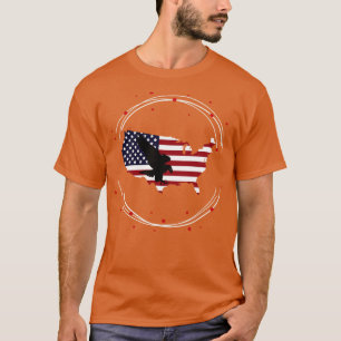 Amerikaanse vlag met adelaar silhouet 3 t-shirt