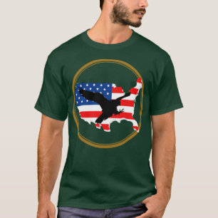 Amerikaanse vlag met adelaar silhouet t-shirt