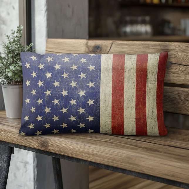 Amerikaanse vlag met  afwerking kussen (American Flag Pillow)