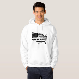 Amerikaanse vlag met AR-pistool Hoodie