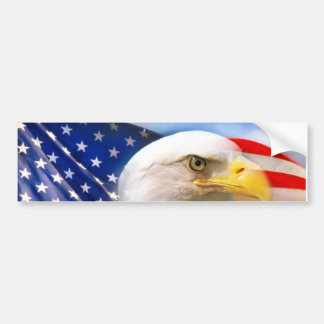 Amerikaanse vlag met Bald Eagle Bumpersticker