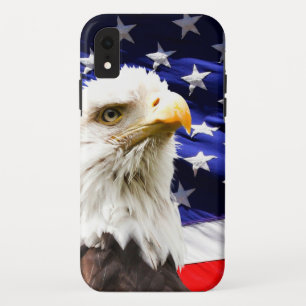 Amerikaanse vlag met Bald Eagle iPhone XR Hoesje