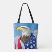 Amerikaanse vlag met Bald Eagle Draagtas (Achterkant)