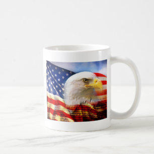 Amerikaanse vlag met Bald Eagle Koffiemok