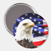 Amerikaanse vlag met Bald Eagle Magneet (Voorkant / Achterkant)