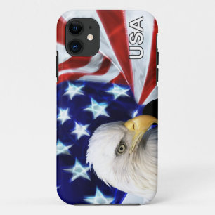 Amerikaanse vlag met Bald Eagle Patriotic iPhone 11 Hoesje