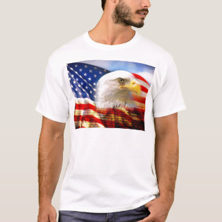 Amerikaanse vlag met Bald Eagle T-shirt
