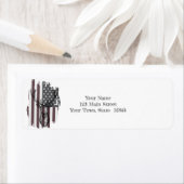 Amerikaanse vlag met Deer Etiket (Insitu)