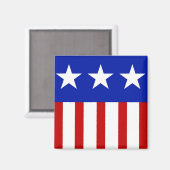 Amerikaanse vlag met drie sterren magneet (Voorkant / Achterkant)