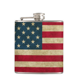 Amerikaanse vlag met drukke grap heupfles