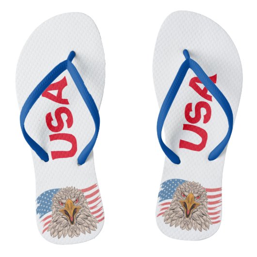 Amerikaanse vlag met een adelaar teenslippers (Voetbed)