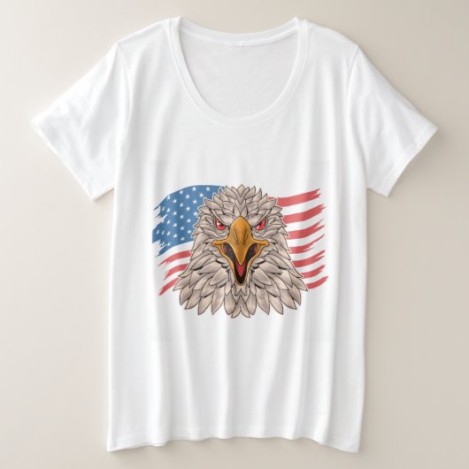 Amerikaanse vlag met een Eagle T-Shirt (Design voorkant)