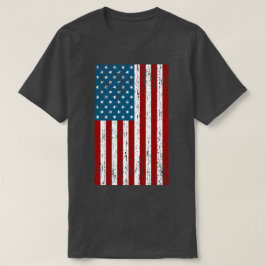 Amerikaanse vlag met een vervormd patriottisch gez t-shirt