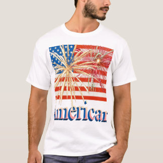 Amerikaanse vlag met Fireworks T-shirt