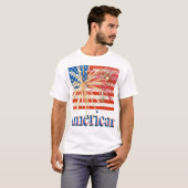 Amerikaanse vlag met Fireworks T-shirt (Voorkant volledig)