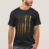 Amerikaanse vlag met geelsteen t-shirt (Voorkant)