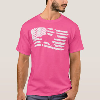 Amerikaanse vlag met geitenlook t-shirt