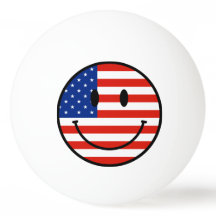 Amerikaanse vlag met glimlachend gezicht