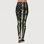 Amerikaanse vlag met groene camo leggings (Achterkant)